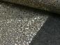 Preview: 95 cm Alpenfleece Dunkelgrau meliert mit Goldglitzerprint Leo